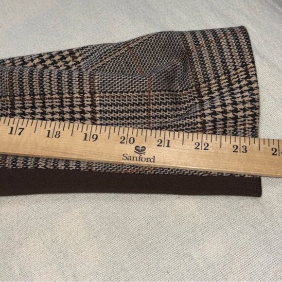 Calvin Klein 2Pc Brown & Plaid Faux Suede Dress,  Matching Duster Sz8 NWT Career - Picture 12 of 12